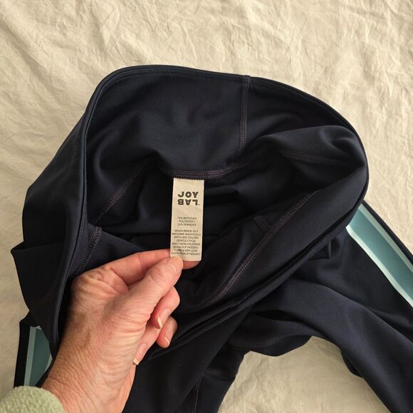 JoyLab Side Stripe Athletic Yoga Leggings in Women’s Size L, Navy Blue. - Picture 4 of 9